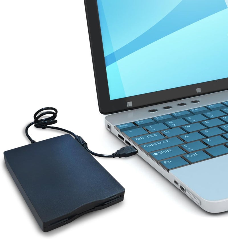 Flylin Floppy Disk Reader, 3.5 inch USB External Floppy Drive for PC/Laptop and Desktop, 1.44 MB FDD Portable USB Port Powered Drive for Window 98SE/ME/2000/XP/VISTA/Win7, Not Compatible with Mac - Image 2